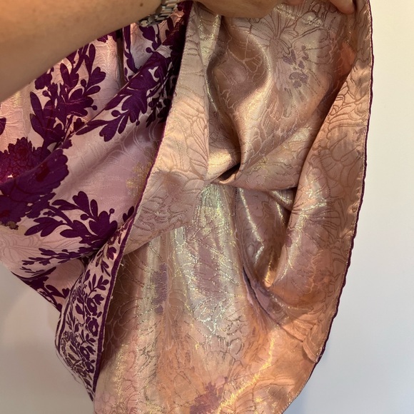 Tracey Reese NY Silk & metallic babydoll frock Anthropologie Sz 10 - Picture 4 of 8